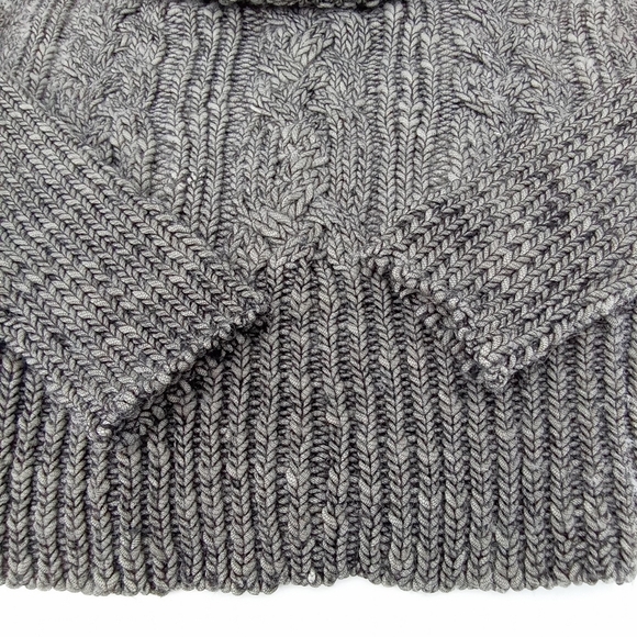 Ms Min Wool Cable Knit Cowl Neck Cropped Sweater - Picture 11 of 12